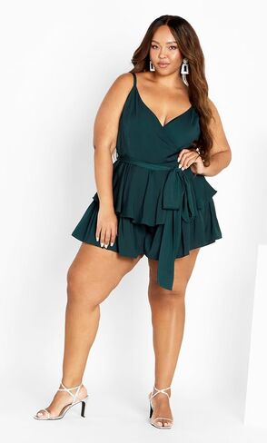 City Chic Plus Size Playsuit, Party Wrap Playsuit in Saudi Arabia