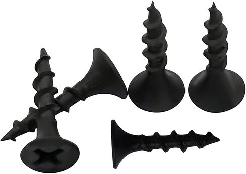 Screws #6 x 1-5/8" Drywall Screws220PCS Coarse Thread Sheetrock Wood Screws with Phillips Drive,1 LBS Flat Truss Head Self Tapping Screws Black Phosphate Coated Stainless Fast Self Tapping in Saudi Arabia