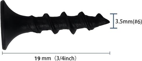 Screws #6 x 1-5/8" Drywall Screws220PCS Coarse Thread Sheetrock Wood Screws with Phillips Drive,1 LBS Flat Truss Head Self Tapping Screws Black Phosphate Coated Stainless Fast Self Tapping in Saudi Arabia