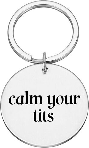 calm your tits, funny keychain wristlet for women, coworker sister best friend gift, new driver gift, funny gift for family #K98 in Saudi Arabia