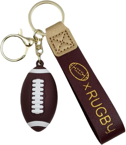 Football Keychain Gift 3D Rugby key chain for man sport in Saudi Arabia