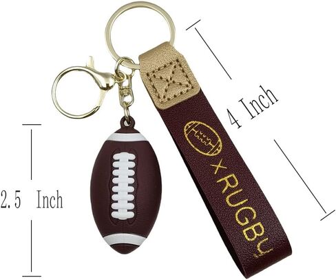 Football Keychain Gift 3D Rugby key chain for man sport in Saudi Arabia