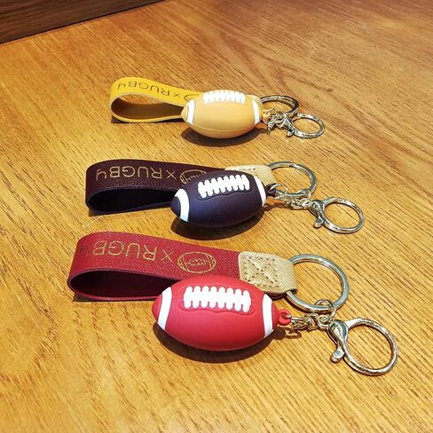 Football Keychain Gift 3D Rugby key chain for man sport in Saudi Arabia