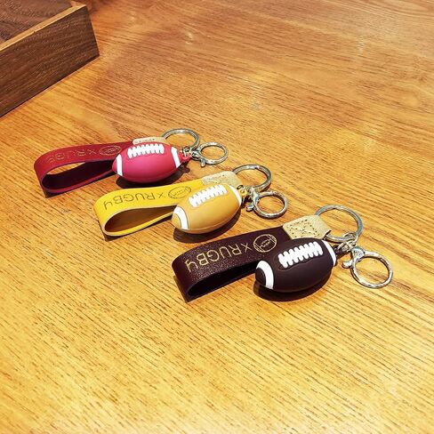 Football Keychain Gift 3D Rugby key chain for man sport in Saudi Arabia
