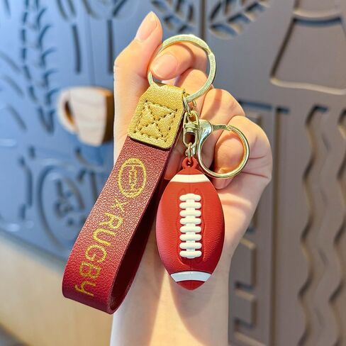 كرة القدم سلسلة المفاتيح هدية سلسلة مفاتيح الرجبي ثلاثية الأبعاد للرياضة الرجالية in Kuwait