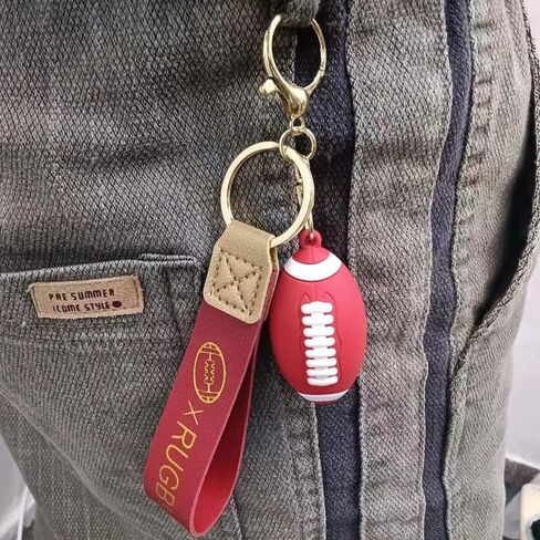 كرة القدم سلسلة المفاتيح هدية سلسلة مفاتيح الرجبي ثلاثية الأبعاد للرياضة الرجالية in Kuwait