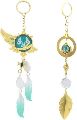 TaiCy Genshin Impact Vision Keychain,Kunikuzushi and Venti Vision Keychain,Game Character Cosplay Keyring Pendant Accessories in Saudi Arabia