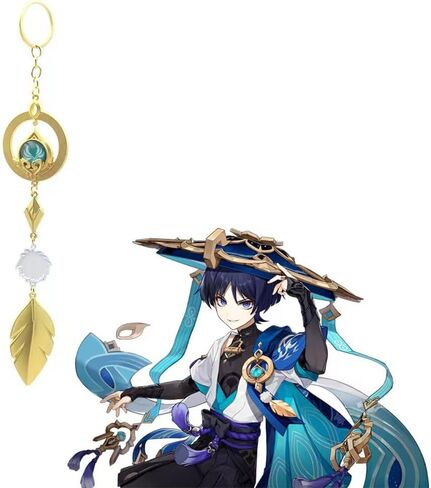 TaiCy Genshin Impact Vision Keychain,Kunikuzushi and Venti Vision Keychain,Game Character Cosplay Keyring Pendant Accessories in Saudi Arabia