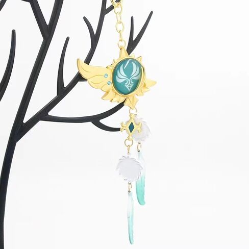 TaiCy Genshin Impact Vision Keychain,Kunikuzushi and Venti Vision Keychain,Game Character Cosplay Keyring Pendant Accessories in Saudi Arabia