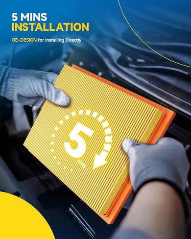 PHILTOP Engine Air Filter CA10516 Replacement for Dodge Journey 2009-2020, L4 2.4L, Flexible Panel in Saudi Arabia