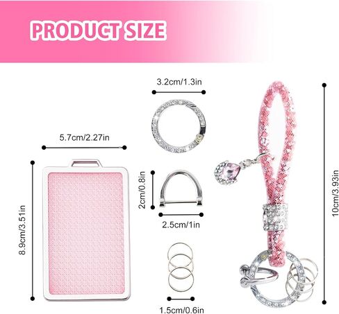 Pink Key Card Holder Fit for Tesla, TPU Car Key Card Case Cover Protector with Keychain Fit for Model 3 Y X S in Kuwait