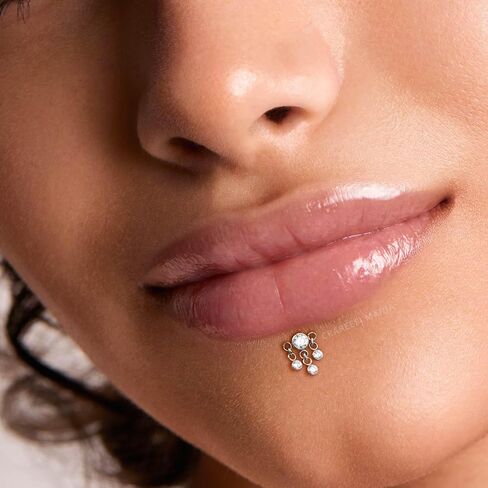 CM Crareesi Mania Helix Piercing Jewelry Cartilage Earrings Stud 316L Stainless Steel Labret Tragus Conch Piercing for Women 16G Internally Threaded Helix Earrings in Saudi Arabia