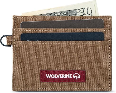 WOLVERINE Men's RFID Blocking Rugged Card Case Wallets and Money Clips (Avail in Cotton Canvas Or Leather) in Saudi Arabia