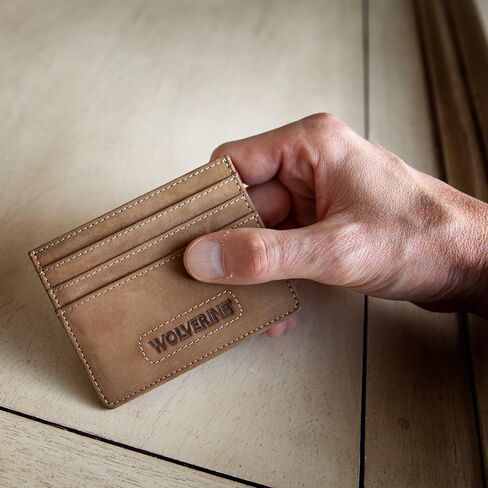 WOLVERINE Men's RFID Blocking Rugged Card Case Wallets and Money Clips (Avail in Cotton Canvas Or Leather) in Saudi Arabia