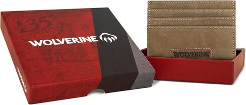 WOLVERINE Men's RFID Blocking Rugged Card Case Wallets and Money Clips (Avail in Cotton Canvas Or Leather) in Saudi Arabia