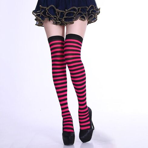 GSHLLO Long Stockings Gloves Set Halloween Thigh High Socks Over the Knee Socks Fingerless Cosplay Arm Warmers in Saudi Arabia