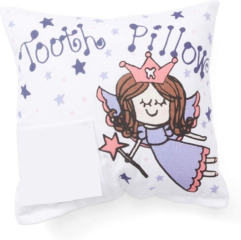 Bunnies and Bows Tooth Fairy Pillow Fairy with Petal Dress - 6.5" x 6.5" x 2" - Handmade in USA (Blonde Fairy) in Saudi Arabia