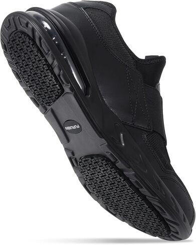 Non Slip Work Shoes for Women Men Slip on Sneakers Women Slip Resistant Waterproof Chef Kitchen Shoes Zapatos De Trabajo para Hombres, Black in Saudi Arabia