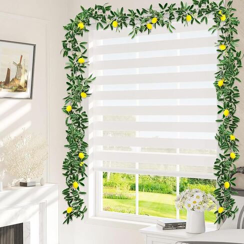 BFYDOAA 2pack Artificial Lemon Garland 5.5ft Faux Greenery Vine with Lemon,Indoor Outdoor Fruit Garland for Arches,Fireplaces,Ceilings,Swings,Mirrors in Saudi Arabia