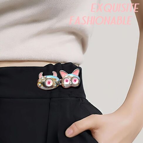 Bear Button Pins for Jean,Jean Buttons for Loose Jeans,No Sew Button Extenders for Jeans,Easy to Instant Reduce Too Loose Pants Waist,2 Sets(Pin) in Saudi Arabia
