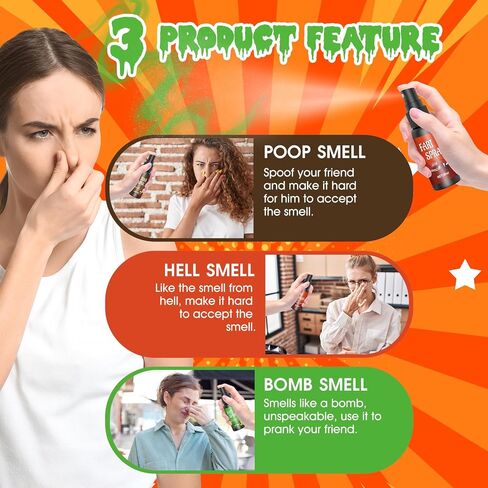 Ganbaro Stinky Spray Extra Strong Non Toxic Funny Fart Stinky Spray Joke Toy Have Fun Gift for Boys and Girls - 30ml (2 PCS) in Saudi Arabia