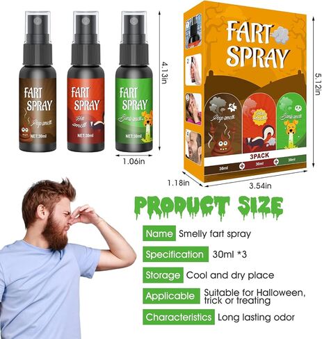 Ganbaro Stinky Spray Extra Strong Non Toxic Funny Fart Stinky Spray Joke Toy Have Fun Gift for Boys and Girls - 30ml (2 PCS) in Saudi Arabia