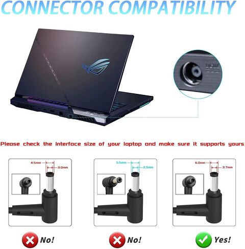 شاحن تيار متردد 150 وات مناسب لجهاز ASUS G53 G53S G53Sx G53SW G71G G71GX G71V G72GX G73 G73J G74SX G51JX-3D G51Jx-a1 G51Vx-rx05 L5800GX A17-150P1A سلك محول طاقة للكمبيوتر المحمول 19.5 فولت 7.7 أمبير 5.5 * 2.5 مم in Saudi Arabia