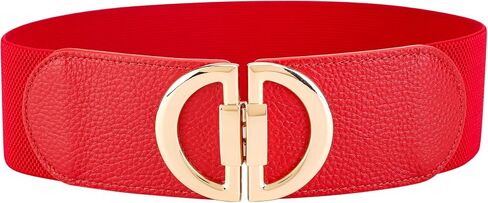 CHIC DIARY Women Wide Elastic Dress Belt Stretch Wide Belt Fashion Chunky Cinch Leather Waistband with Buckle in Saudi Arabia