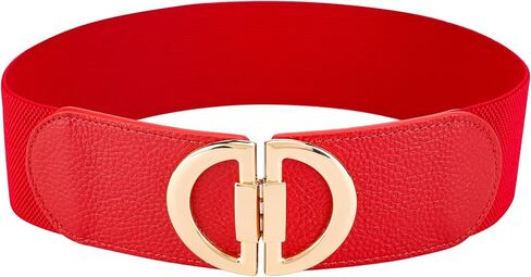 CHIC DIARY Women Wide Elastic Dress Belt Stretch Wide Belt Fashion Chunky Cinch Leather Waistband with Buckle in Saudi Arabia