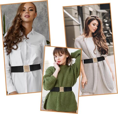 Wide Elastic Belt Women, Invisible Elastic Belt Stretch Waist Belt Cinch Belt Trimmer Stretch Waistband for Dresses in Saudi Arabia