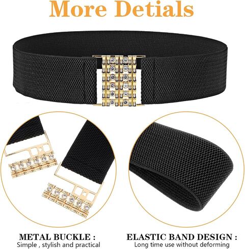 Wide Elastic Belt Women, Invisible Elastic Belt Stretch Waist Belt Cinch Belt Trimmer Stretch Waistband for Dresses in Saudi Arabia