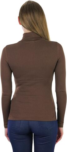 ToBeInStyle Women's Relaxed fit Long Sleeve Soft and Stretchy Turtleneck Shirt in Saudi Arabia