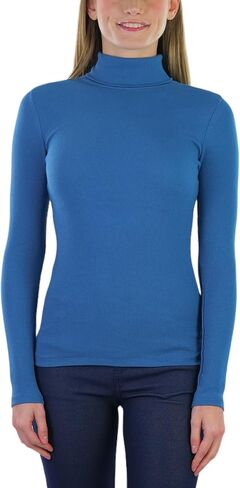ToBeInStyle Women's Relaxed fit Long Sleeve Soft and Stretchy Turtleneck Shirt in Saudi Arabia