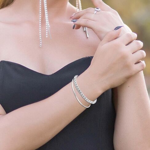 6 Pack Silver Ball Bracelets Elastic Bead Ball Bracelet Stackable Thin Bangle Bracelet Cubic Bead Bracelet, Adjustable Stretch Boho Stretch Bead Ball Bracelet Set in Saudi Arabia