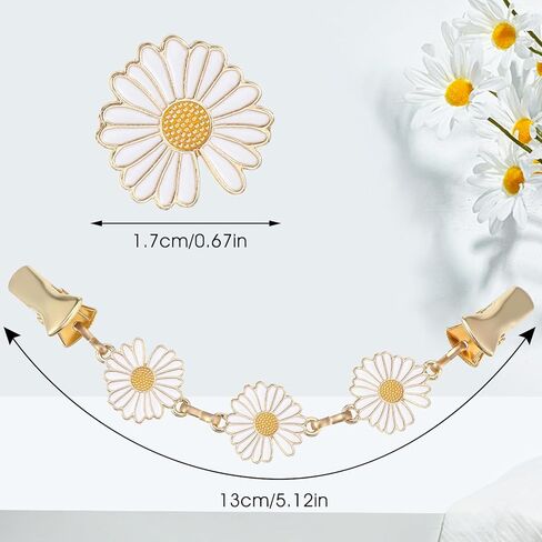 قطعتان من مشابك الشال للنساء، مشابك بروش على شكل عباءة الأقحوان، مشابك سترة وقميص عتيقة، مشابك ياقة للملابس، دبابيس طوق، مشبك عباءة عتيق لعيد الميلاد والهالوين in Kuwait