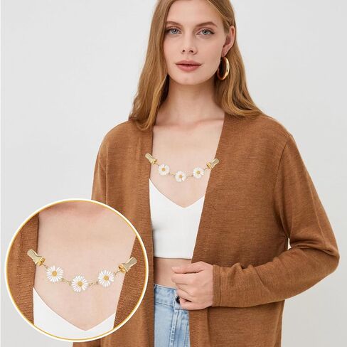 قطعتان من مشابك الشال للنساء، مشابك بروش على شكل عباءة الأقحوان، مشابك سترة وقميص عتيقة، مشابك ياقة للملابس، دبابيس طوق، مشبك عباءة عتيق لعيد الميلاد والهالوين in Kuwait