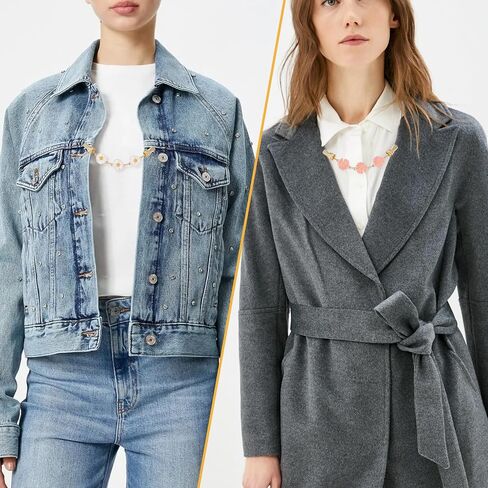 قطعتان من مشابك الشال للنساء، مشابك بروش على شكل عباءة الأقحوان، مشابك سترة وقميص عتيقة، مشابك ياقة للملابس، دبابيس طوق، مشبك عباءة عتيق لعيد الميلاد والهالوين in Kuwait