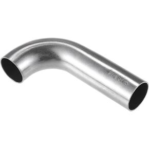 Bend Elbow Pipe Tube, 0.75" OD 3.15" 1.57" Leg 90 Degree DIY Exhaust Pipe Intercooler Air Intake Tube Universal for Car Automotive Durable 304 Stainless Steel Silver Tone