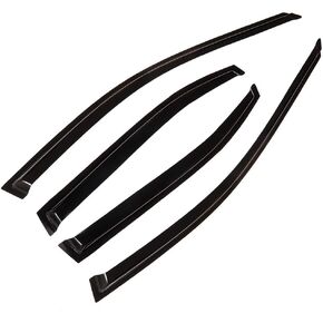 SCITOO Outside Mount Window Visor Deflector Rain Guard Dark Smoke, 4 Pcs Set Fit for 2004-2008 for Acura TSX
