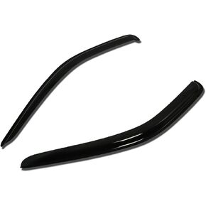 Auto Dynasty 2 Pcs Window Vent Visor Deflector Rain Guard Compatible with Dodge Dakota Extended Cab (Dark Smoke)