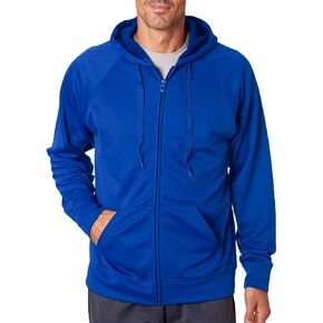 Jerzees mens 6 oz. Sport Tech Fleece Full-Zip Hood(PF93MR)-ROYAL-L