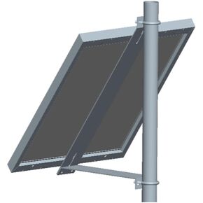 مجموعة تركيب عمود اللوحة الشمسية، دعامات تثبيت على الحائط بذراع واحدة تدعم الألواح الشمسية من 5 وات إلى 50 وات in Kuwait