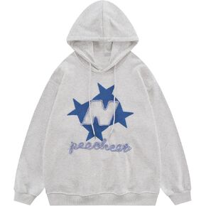 Vamtac Y2K Hoodies Oversized Graphic Hoodie Star Print Vintage Cute Sweatshirt Fashion Pullover Hooded Unisex