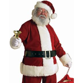 Rubies Men's Deluxe Ultra Velvet Santa Suit, Red/White, XX-Large