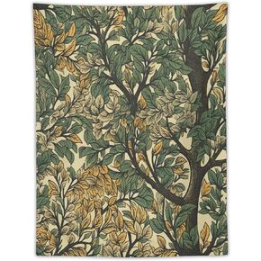 ICMOLYYENLO William Morris Tapestry Vintage Animals Flowers Strawberry Thief Fine Art Wall Tapestry 30x40 Inch 1PCS