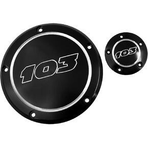 Derby Cover Timing Cover Set 5-Hole Engine Protector Fit for Harley Twin Cam Dyna Softail Touring Road King Electra Glide Street Glide Road Glide Tri Glide 1999-2017 (Chrome-1)