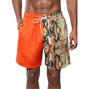 OYOANGLE Men's Floral Print Novelty Beach Shorts Shorts Running Athletic Sport Shorts