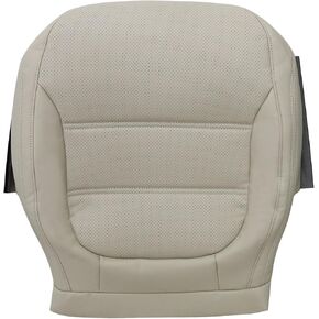 NLQR Front Driver Side Bottom Replacement Seat Cover Tan Perforated Microfiber Leather Compatible with Volkswagen Jetta 2011-2017