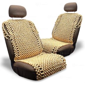 ZONETECH Beaded Seat Cover Full Car Massage Cool Premium Natrual Color Comfort Cushion - Reduces Fatigue The Car, Truck or Your Office Chair
