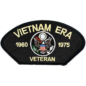 Vietnam Era Veteran Patch with Eagle Emblem Licensed Military Apparel Patriotic Products Gifts for Veterans Families and Retired VetFriends.com
